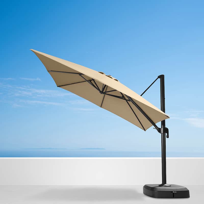 Portofino Comfort Sunbrella Outdoor Patio 10' Resort Umbrella - Heather Beige