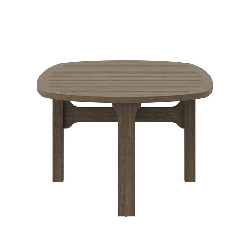 Saratoga Oval Outdoor Patio Teak Wood Coffee Table