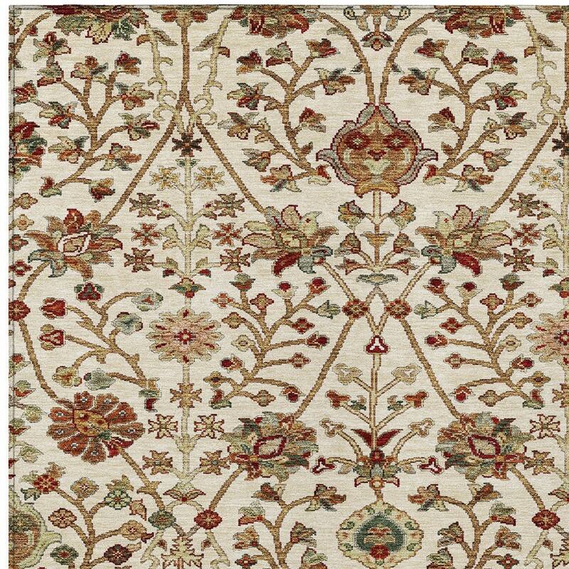 HomeRoots Floral Transitional Rectangle Outdoor Rug