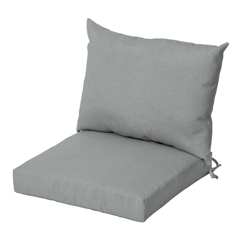 ARDEN Olefin Outdoor 21 x 21 in. Dining Chair Cushion Set - Pebble Gray