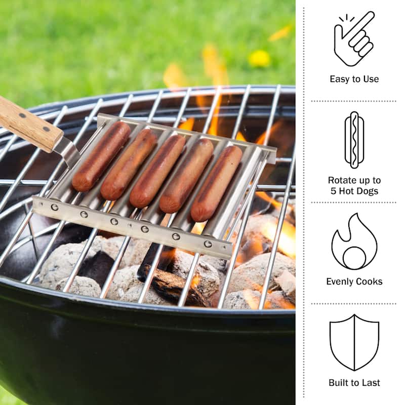 Great Northern Hotdog Roller for Grill - 5 Roller Capacity