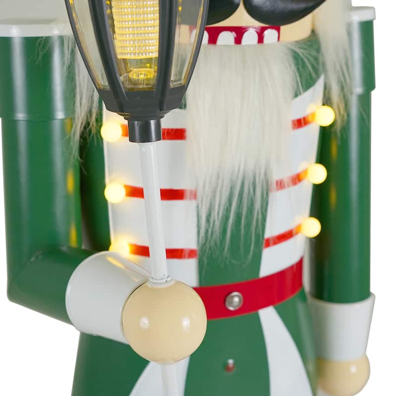 Christopher Knight Home - Jingle Classic Holiday Outdoor Iron Nutcracker Decor with Vibrant Festive Detailing