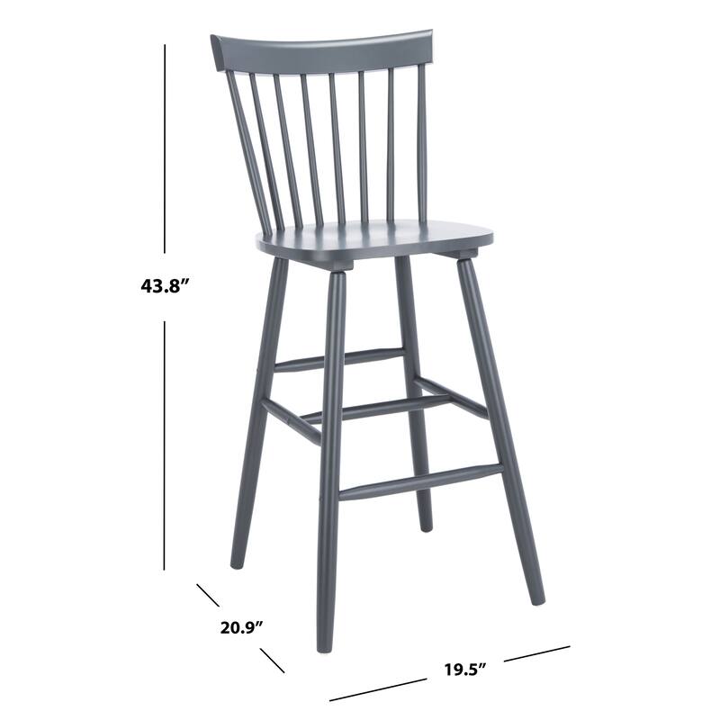 SAFAVIEH Belva 30-inch Spindle Farmhouse Bar Stool (Set of 2) - 20" W x 21" D x 44" H - 20"W x 21"D x 44"H