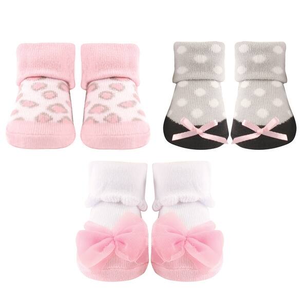 slide 1 of 1, Luvable Friends Baby Girl Socks Giftset, Pink Gray, 0-9 Months - Pink Gray Pink Gray - 0-9 Months