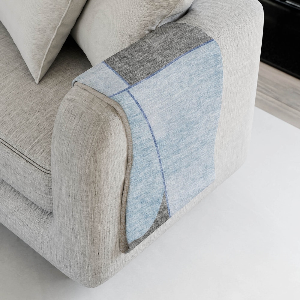 Premium Machine Washable Modern Chic Sherpa Throw Blanket