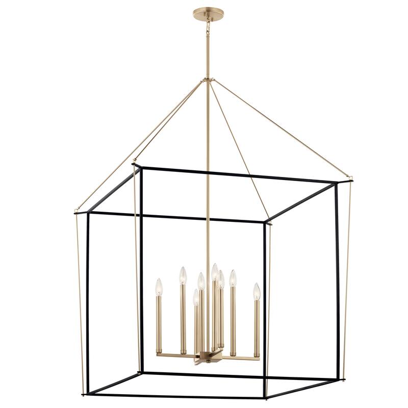 Kichler Lighting Eisley 8-Light Foyer Pendant Light - 50 - Champagne Bronze and Black