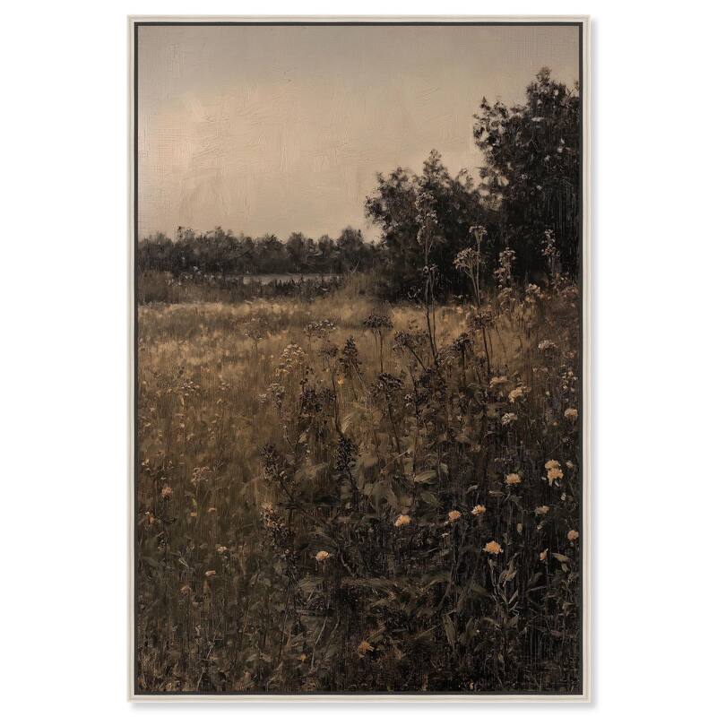 Vintage Meadow Canvas by Art Remedy - Silver - 20" x 30"