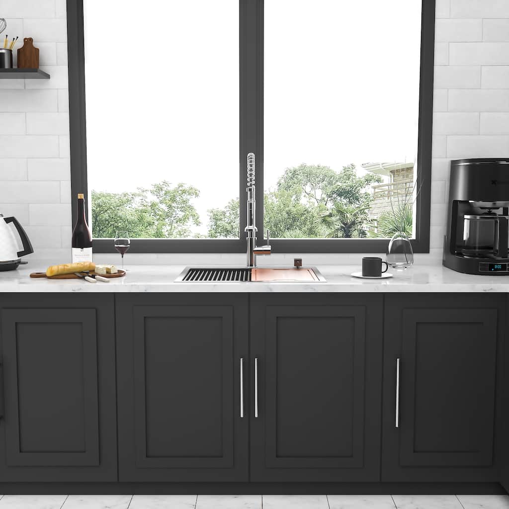 Drop-In 16 Gauge Single Bowl Stainless Steel Kitchen Sink in Brushed Nickel