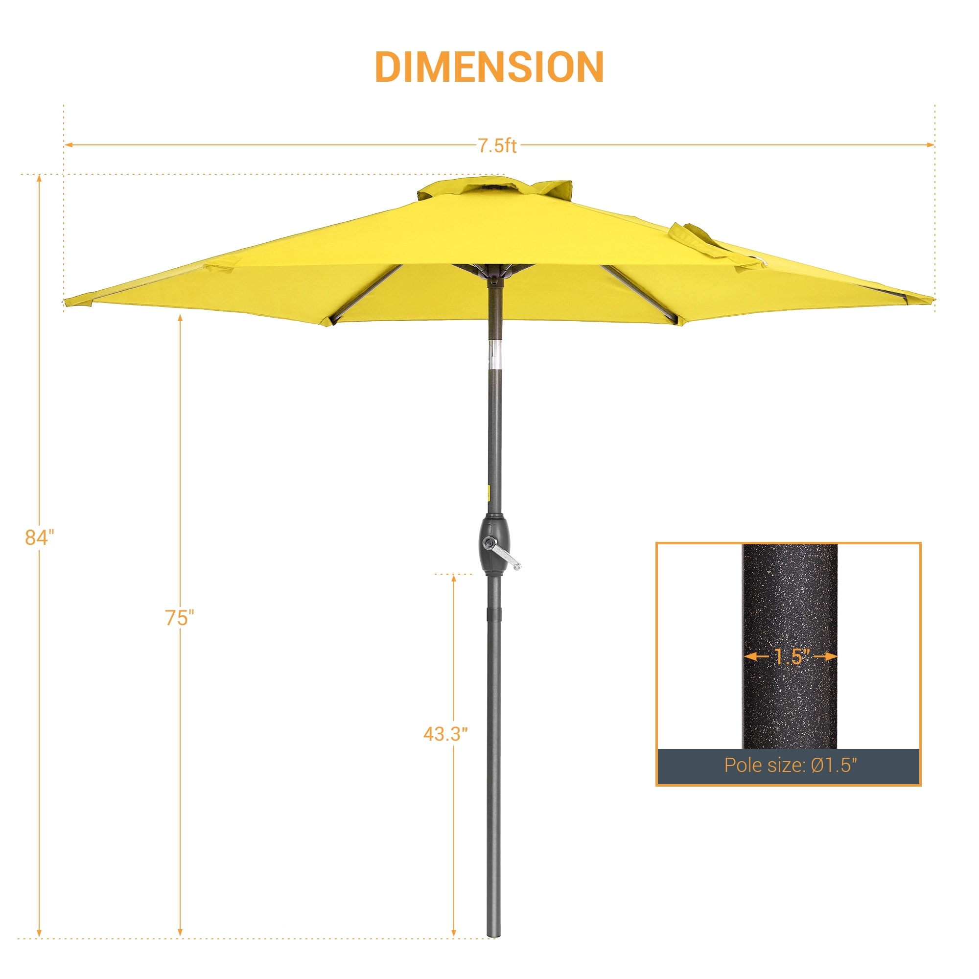 7 foot tall patio umbrella Lebolna Premium With fringe,7 Ft Outdoor Table Umbrella Button Tilt,Round Outdoor Umbrella 8 Sturdy Ribs,Sun Shade Rainproof Garden Umbrella(7 Ft, Beige) : Patio, Lawn & Garden 8 ribs( Fiberglass).. Outdoor Patio and Market Umbrellas