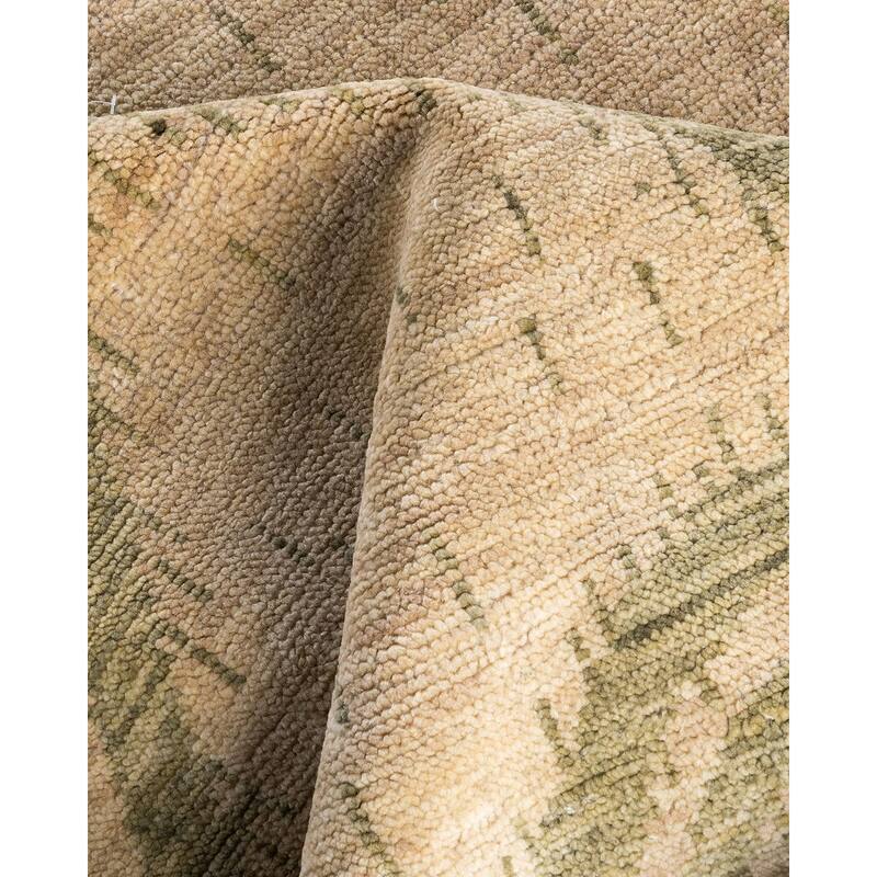 Modern One-of-a-Kind Handmade Area Rug - Ivory, 7' 10" x 10' 3" - 7' 10" x 10' 3"