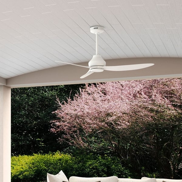 slide 2 of 17, Hunter 52" Mazzini Ceiling Fan, Handheld Remote - ENERGY STAR - Casual Modern - Damp Rated! Matte White