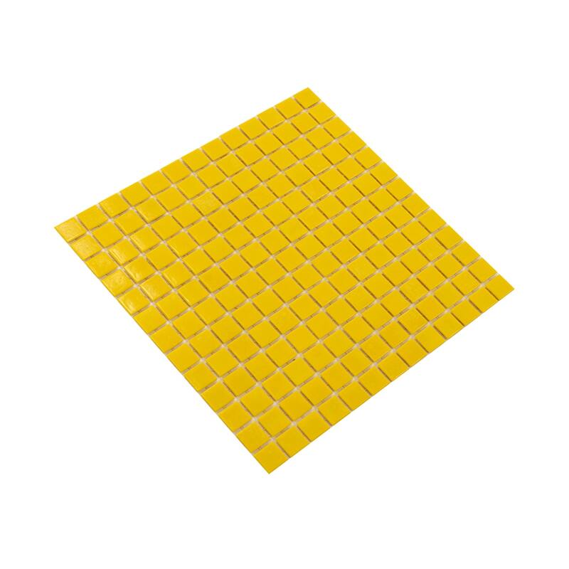 Apollo tile 12" x 12" Dune Glossy Lemon Yellow Glass Tile (20 sq ft/case) - 20 Pack