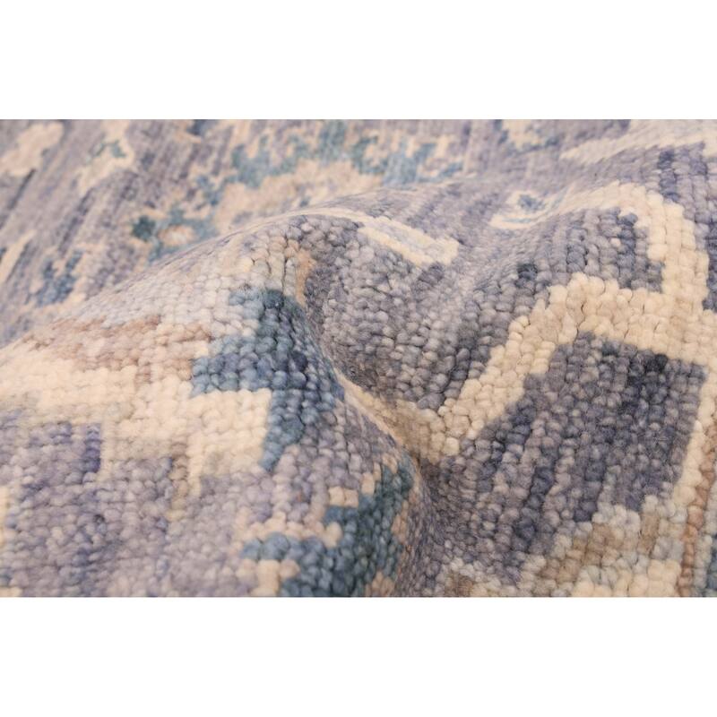 ECARPETGALLERY Hand-knotted Jules Serapi Denim Blue Wool Rug - 7'11 x 10'2