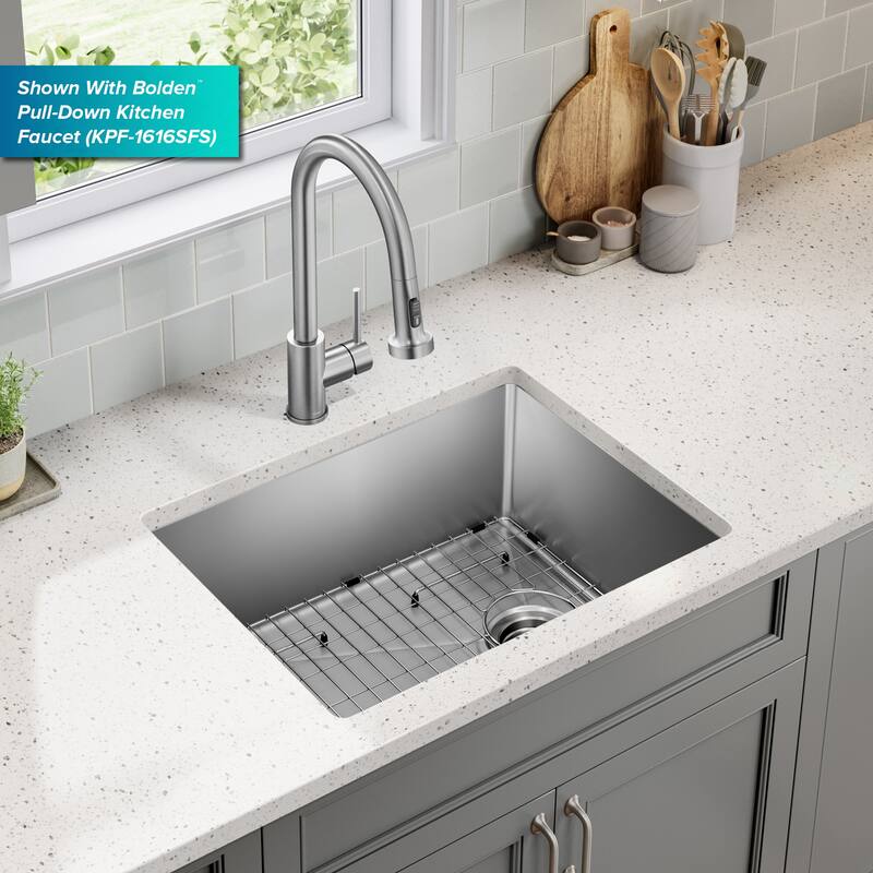 KRAUS Fairlane Undermount 18 Gauge Stainless Steel Kitchen Sink