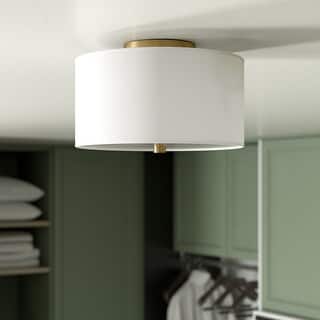 Ellis Flush Mount with Fabric Shade