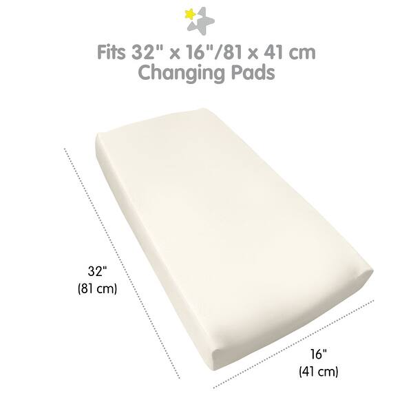 dimension image slide 0 of 5, BreathableBaby Waterproof Cover, For 32" x 16"/81 x 41 cm Changing Pad (2-Pack) - N/A