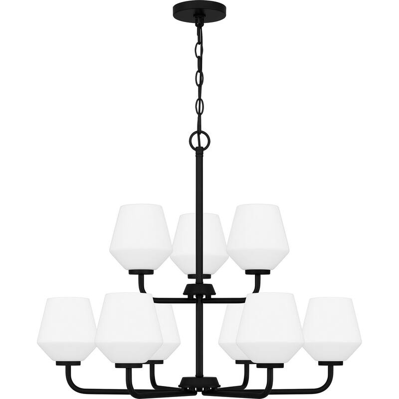 Nielson Nine Light Chandelier - Matte Black