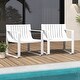 preview thumbnail 6 of 16, Outdoor Patio Chairs Set of 2 with Comfortable Curved Back and Seat - 25” x 24.5” x 27.5”