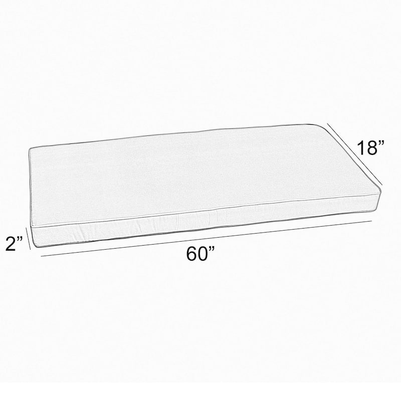 Cottage Sunbrella Fabric Bench Cushion for Cottage Teak Bench