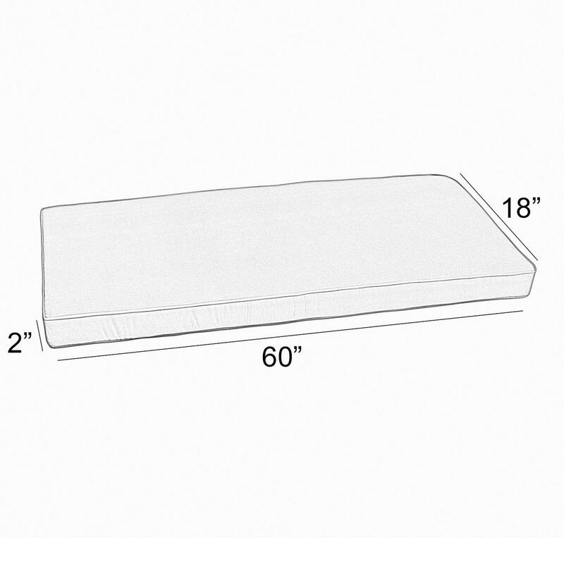 Green Corded Indoor/ Outdoor Bench Cushion