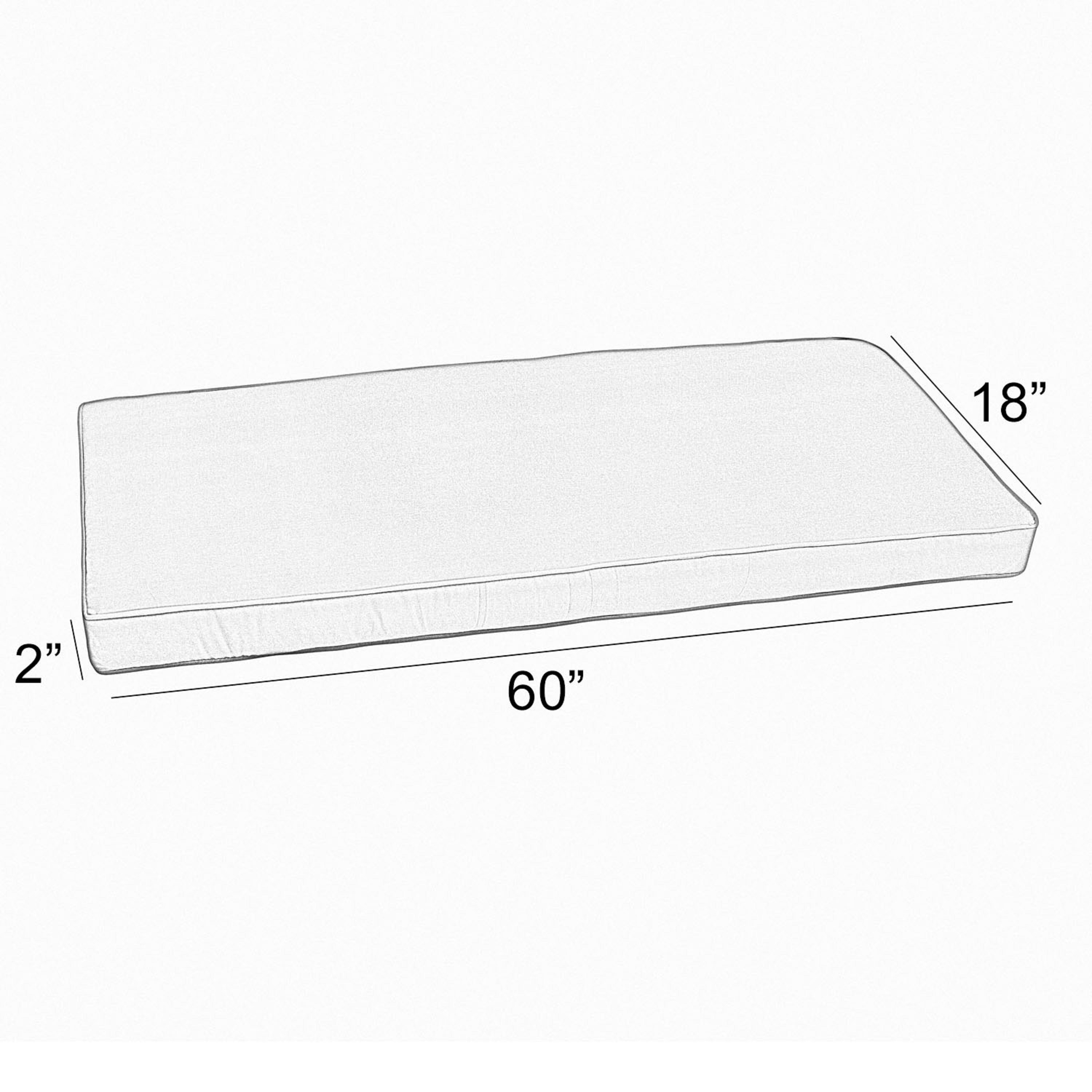 Multi Corded Indoor/ Outdoor Bench Cushion - Picture 44 of 48