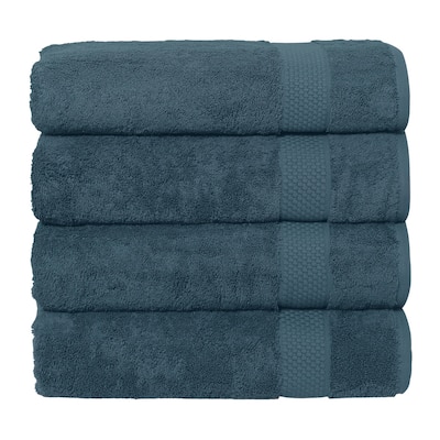 Authentic Hotel and Spa 100 percent Aeagean Long Staple Turkish Cotton STARLIGHT Terry Bath Towels (Set of 4)