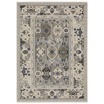 Style Haven Henretta Bordered Medallions Fringe Edge Area Rug