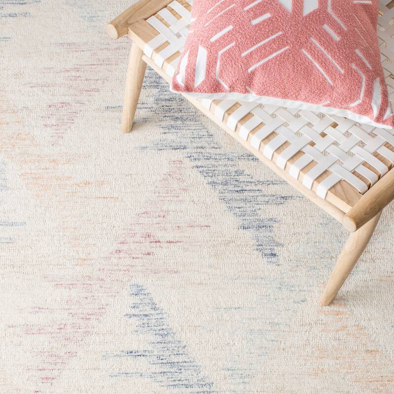 SAFAVIEH Handmade Rodeo Drive Sky Mid-Century Modern Wool Rug