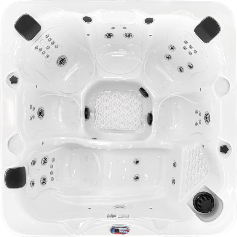 American Spas 6-Person 45-Jet Premium Acrylic Lounger Spa Standard Hot Tub with Ozonator and Bluetooth Sound System