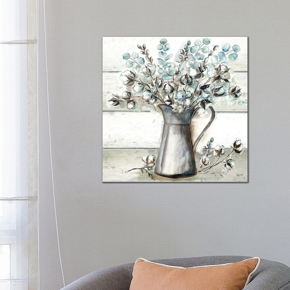 iCanvas "Farmhouse Cotton Tin Pitcher" by Tre Sorelle Studios Canvas Print