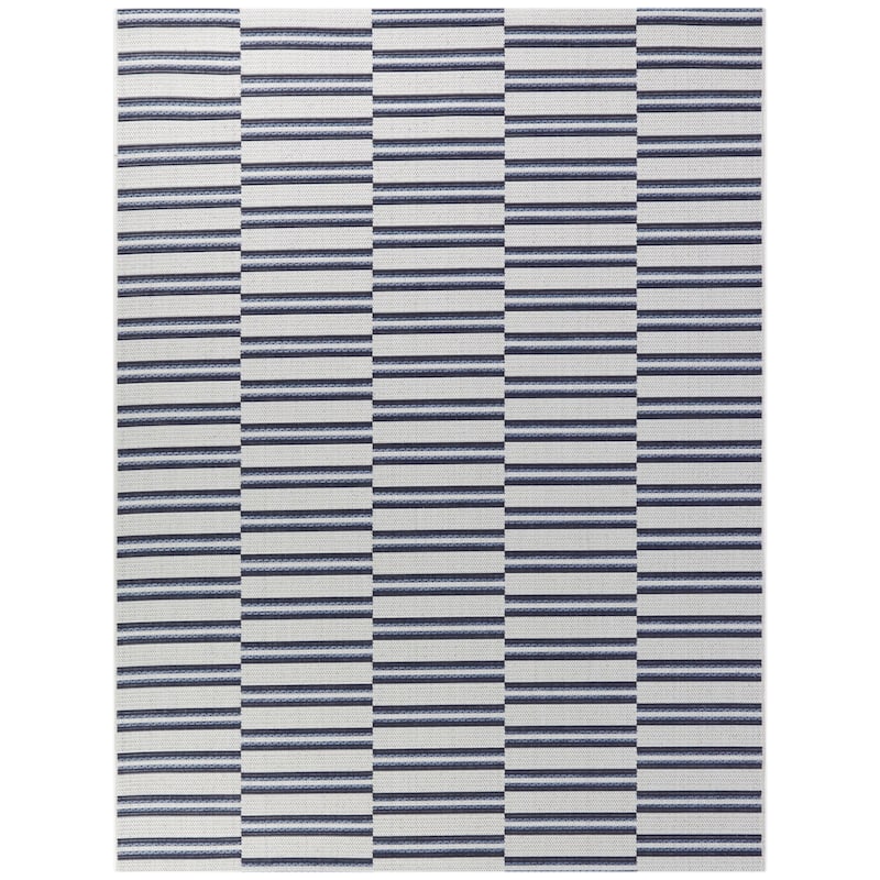 Trevor Modern Striped Indoor/Outdoor Area Rug