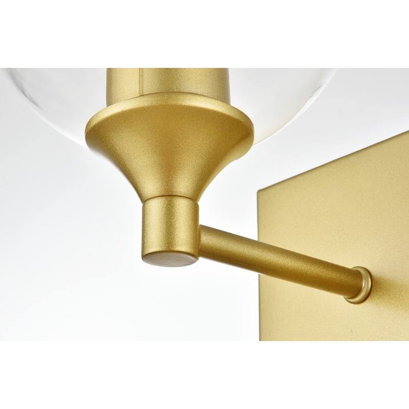 Felz 1 Light Black and Clear Bath Sconce