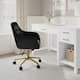 Option Black Faux Leather/Polished Brass Frame