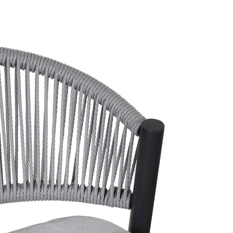 Christopher Knight Home - Beverly Outdoor Barstools with Scallop Backrest (Set of 4) - Iron