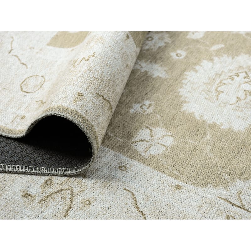 Legacy Petra Traditional Bordered Washable Area Rug