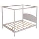 preview thumbnail 28 of 27, King /Queen Size Canopy Platform Bed with Headboard and Support Legs, Grey/Brown
