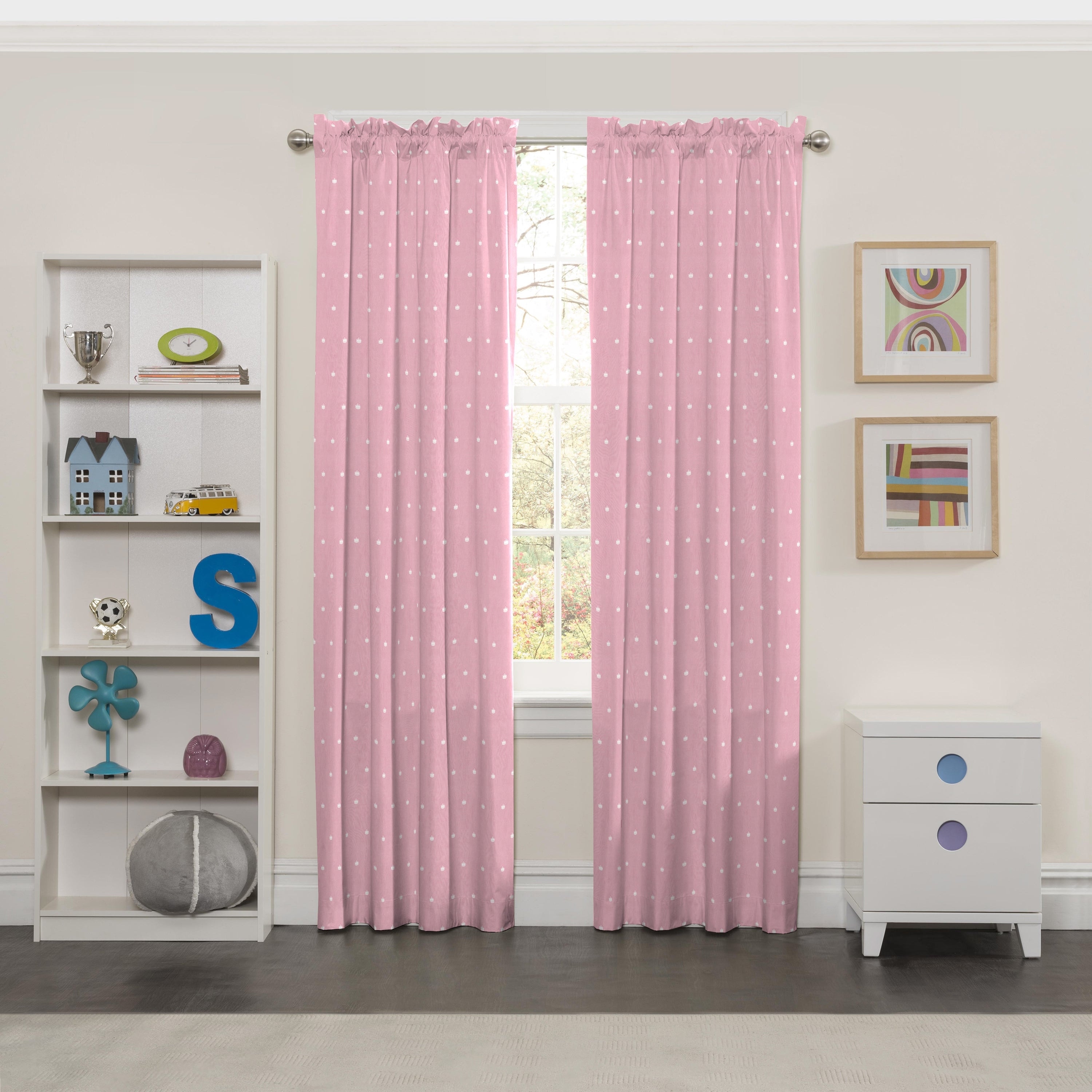 Eclipse Kids Raspberry Pink Kendall Blackout Thermal Curtain Panel 42"x63" 