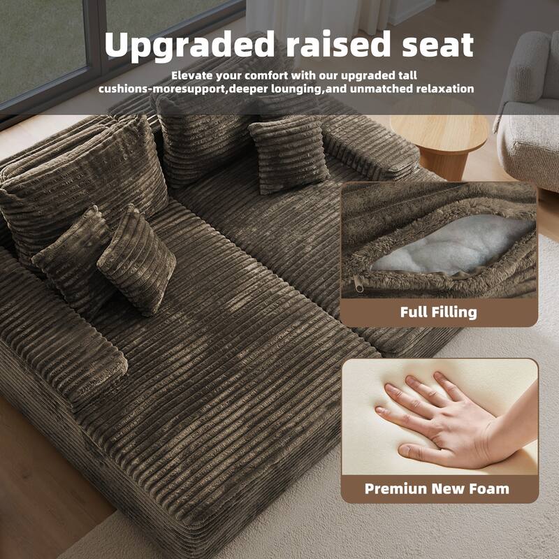 Cathy 82" W No Assembly Required Chaise Sofa Lounge Sectional Couch