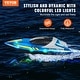 preview thumbnail 17 of 26, RC Boat, 2.4GHz 12 km/h, Remote Control Boat for Pools & Lakes, Racing Boat with LED Light for Adults Boys & Girls