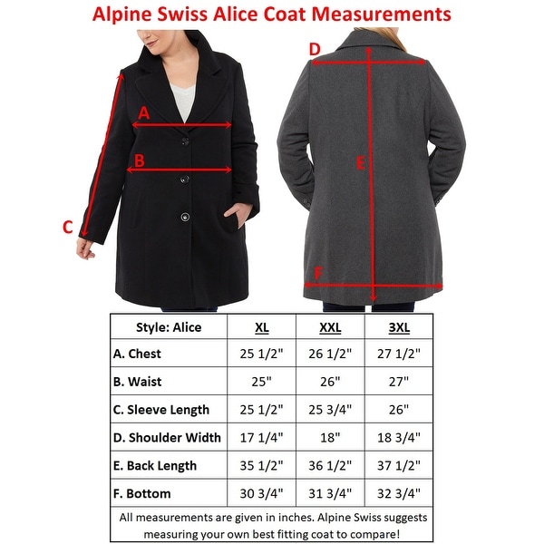 womens plus wool coats