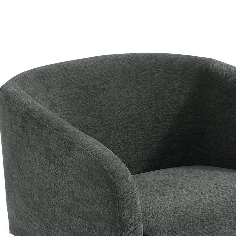 Modern Round Swivel Accent Chair Set of 2 Barrel Chair for Living Room