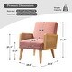 preview thumbnail 47 of 57, Carmina Upholstered Accent Chair with Natural Rattan Arms by HULALA HOME