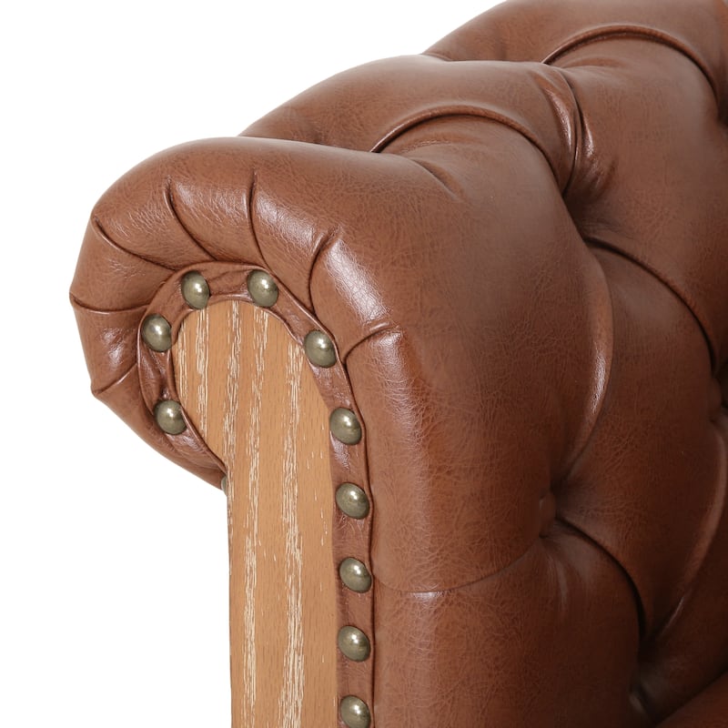 Castalia Chesterfield Tufted 7-seat Sectional Sofa by Christopher Knight Home - 114.00" L x 70.00" W x 31.50" H