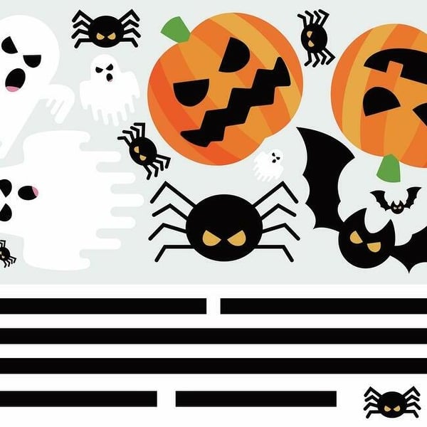 RoomMates Halloween Glow In The Dark Peel And Stick Giant Wall Decals