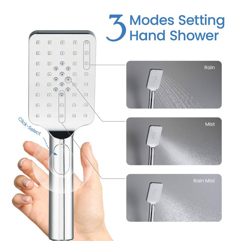 Cube 3 Settings ABS Handheld Shower Head
