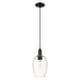 preview thumbnail 7 of 34, Innovations Lighting Downtown Urban - Preston - 1 Light 6" Flute Shade Cord Hung Mini Pendant Clear Shade/Matte Black