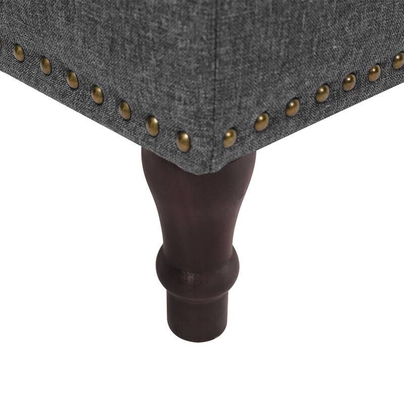 Tufted Upholstered Storage Bench Ottoman with Hidden Storage for Bedroom, or Living Room