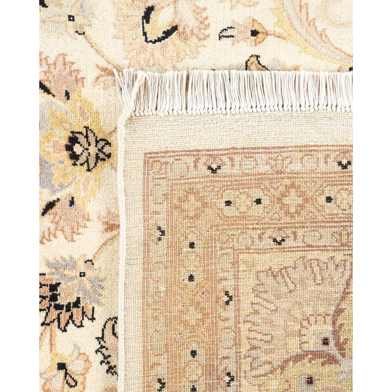 Overton Handknotted Wool Traditional Oriental Ivory Area Rug - 8' x 10'