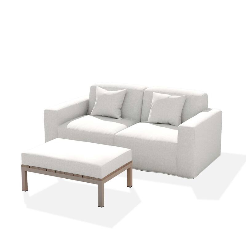 No Assembly Couch Outdoor Patio Modular Sofa with Coffee Table