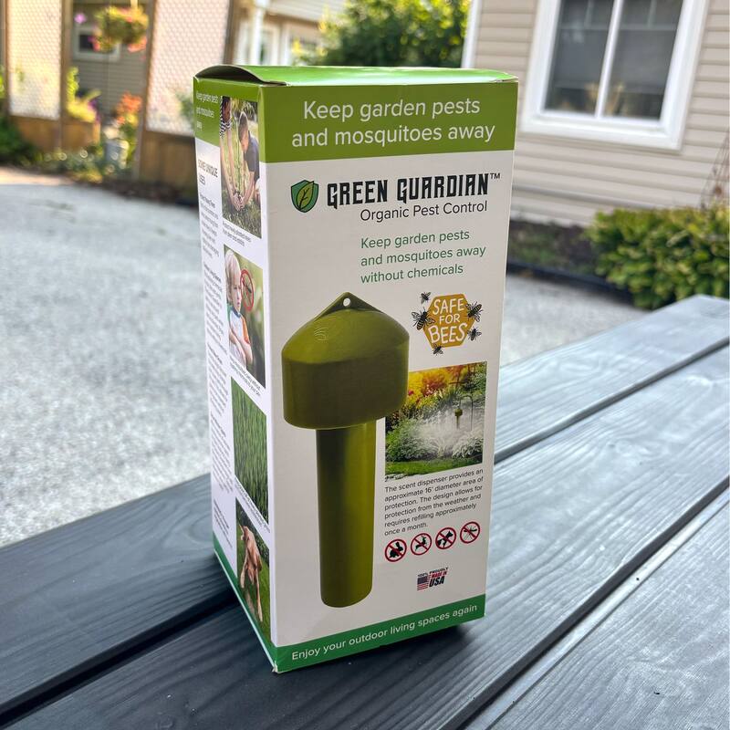 Green Guardian Garden and Mosquito Pest Control Device – Chemical Free, Pet Safe, 16 Ft Coverage